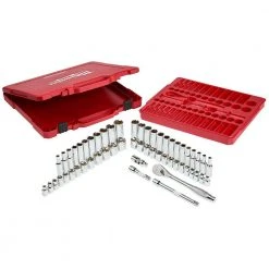 Milwaukee 3/8 in. Drive SAE/Metric Ratchet and Socket Mechanics Tool Set with Hook and Pick Set and Pry Bar Set (66-Piece) -Hand Tools Sales Store milwaukee ratchet socket sets 48 22 9008 48 22 9214 48 22 9215 1d 1000