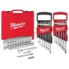 Milwaukee 3/8 in. Drive SAE/Metric Ratchet & Socket Mechanics Tool Set with SAE/Metric Ratcheting Combination Wrenches (70-Piece)
