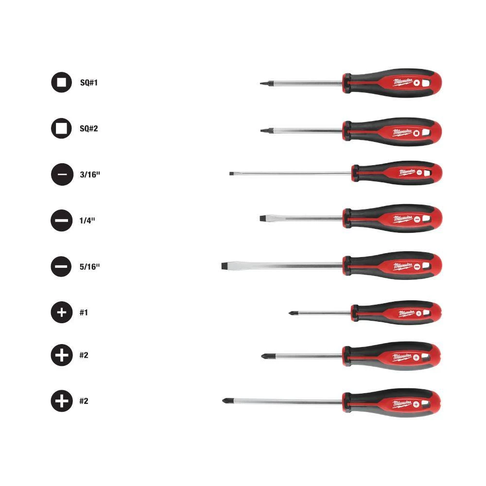 Milwaukee 1/2 in. Drive SAE/Metric Ratchet and Socket Mechanics Tool Set with Screwdriver Set (55-Piece) 8 Milwaukee 1/2 in. Drive SAE/Metric Ratchet and Socket Mechanics Tool Set with Screwdriver Set (55-Piece) - Image 8