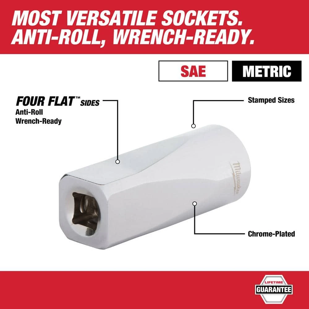 Milwaukee 1/2 in. Drive SAE/Metric Mechanics Tool Set (47-Piece) with PACKOUT 2-Drawer Tool Box 3 Milwaukee 1/2 in. Drive SAE/Metric Mechanics Tool Set (47-Piece) with PACKOUT 2-Drawer Tool Box - Image 3