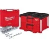 Milwaukee 1/2 in. Drive SAE/Metric Mechanics Tool Set (47-Piece) with PACKOUT 2-Drawer Tool Box