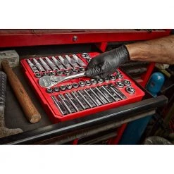 Milwaukee 1/2 in. Drive SAE/Metric Ratchet and Socket Mechanics Tool Set (47-Piece) -Hand Tools Sales Store milwaukee ratchet socket sets 48 22 9010 c3 1000