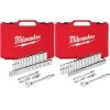 Milwaukee 3/8 in. Drive SAE/Metric Ratchet and Socket Mechanics Tool Set (60-Piece)