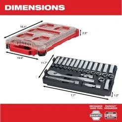 Milwaukee 3/8 in. Drive Metric Ratchet and Socket Mechanics Tool Set with PACKOUT Case (32-Piece) -Hand Tools Sales Store milwaukee ratchet socket sets 48 22 9482 a0 1000