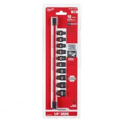 Milwaukee SHOCKWAVE 1/4 in. Drive SAE 6 Point Impact Socket Set (10-Piece) -Hand Tools Sales Store milwaukee ratchet socket sets 49 66 7000 c3 1000