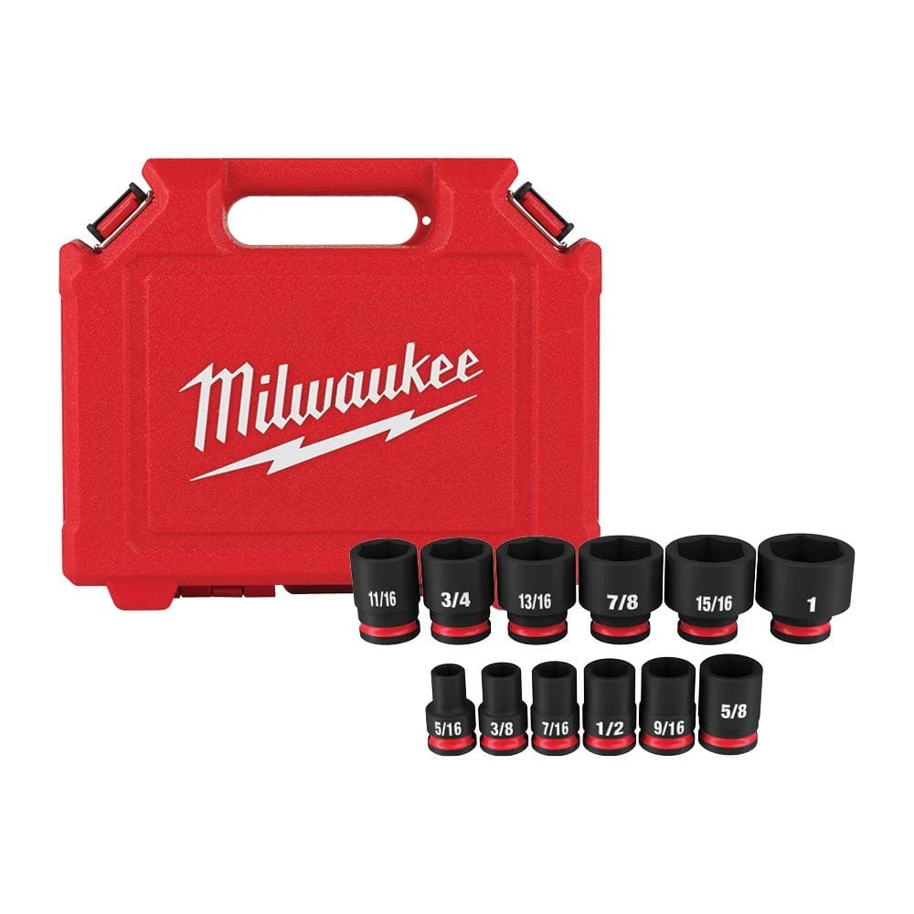 Milwaukee SHOCKWAVE 3/8 in. Drive SAE 6 Point Impact Socket Set (12-Piece) 1 Milwaukee SHOCKWAVE 3/8 in. Drive SAE 6 Point Impact Socket Set (12-Piece)