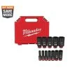 Milwaukee SHOCKWAVE 3/8 in. Drive Deep Well 6 Point Impact Socket Set (12-Piece)