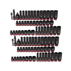 Milwaukee SHOCKWAVE 3/8 in. Drive SAE and Metric 6 Point Impact Socket Set (86-Piece)