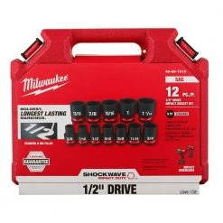 Milwaukee SHOCKWAVE 1/2 in. Drive SAE 6 Point Impact Socket Set (12-Piece) -Hand Tools Sales Store milwaukee ratchet socket sets 49 66 7010 c3 1000