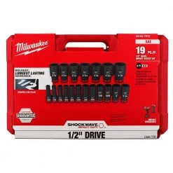 Milwaukee SHOCKWAVE 1/2 in. Drive SAE 6 Point Impact Socket Set (19-Piece) with 3/8 in. SAE/Metric Impact Socket Set (43-Piece) -Hand Tools Sales Store milwaukee ratchet socket sets 49 66 7012 49 66 7009 c3 1000