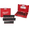 Milwaukee SHOCKWAVE 1/2 in. & 3/8 in. Drive Metric/SAE 6 Point Impact Socket Set (72-Piece)