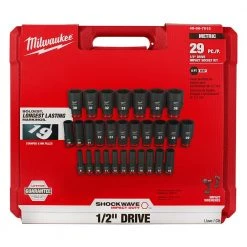 Milwaukee SHOCKWAVE 1/2 in. Drive Metric 6 Point Impact Socket Set (29-Piece) -Hand Tools Sales Store milwaukee ratchet socket sets 49 66 7015 c3 1000