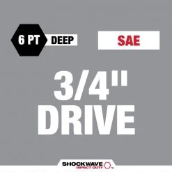 Milwaukee SHOCKWAVE 3/4 in. Drive SAE Deep Well Impact 6 Point Impact Socket Set (8-Piece) -Hand Tools Sales Store milwaukee ratchet socket sets 49 66 7018 40 1000