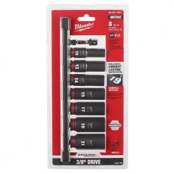 Milwaukee SHOCKWAVE Impact Duty 3/8 in. Metric Deep Impact Rated Socket Set (8-Piece) -Hand Tools Sales Store milwaukee ratchet socket sets 49 66 7021 c3 1000