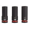 Milwaukee SHOCKWAVE Impact Duty 1/2 in. Drive Metric Deep Well Impact Socket Set (3-Piece)