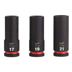 Milwaukee SHOCKWAVE Impact Duty 1/2 in. Drive Metric Deep Well Impact Socket Set (3-Piece)