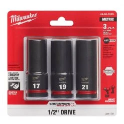 Milwaukee SHOCKWAVE Impact Duty 1/2 in. Drive Metric Deep Well Impact Socket Set (3-Piece) -Hand Tools Sales Store milwaukee ratchet socket sets 49 66 7025 c3 1000