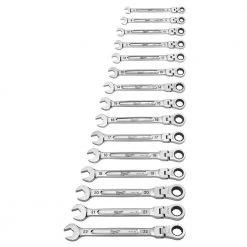 Milwaukee 144-Position Flex-Head Ratcheting Combination Wrench Set Metric with Screwdriver Set (25-Piece) -Hand Tools Sales Store milwaukee ratcheting wrenches 48 22 9513 48 22 2710 77 1000