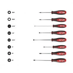 Milwaukee 4-Piece Precision Screwdriver Set with 8-Piece Screwdriver Kit with Square (12-Piece) -Hand Tools Sales Store milwaukee screwdriver sets 48 22 2604 48 22 2718 77 1000
