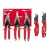 Milwaukee Left, Right and Straight Aviation Snips with Utility Knife's (5-Pack)