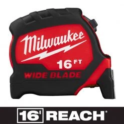 Milwaukee 16 ft. x 1-5/16 in. W Blade Tape Measure with 16 ft. Reach and 4-1/2 in. Trim Square (2-Piece) -Hand Tools Sales Store milwaukee tape measures 48 22 0216 mlsq040 1d 1000