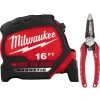 Milwaukee 16 ft. x 1.3 in. Wide Blade Magnetic Tape Measure with 6-in-1 Wire Stripper Pliers