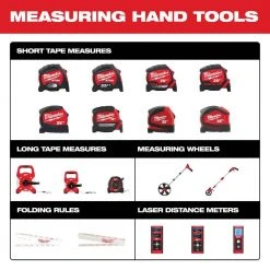 Milwaukee 25 ft. x 1-5/16 in. Wide Blade Magnetic Tape Measure with 17 ft. Reach -Hand Tools Sales Store milwaukee tape measures 48 22 0225m 1f 1000