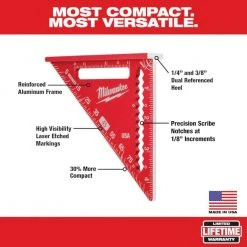 Milwaukee 40 ft. x 1-5/16 in. W Blade Tape Measure with 17 ft. Reach and 4-1/2 in. Trim Square (2-Piece) -Hand Tools Sales Store milwaukee tape measures 48 22 0240 mlsq040 a0 1000