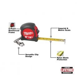 Milwaukee 6 ft. Keychain Tape Measure -Hand Tools Sales Store milwaukee tape measures 48 22 5506 e1 1000