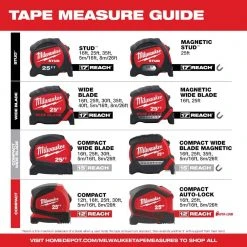 Milwaukee 25 ft. Compact Tape Measure 19 Milwaukee 25 ft. Compact Tape Measure -Hand Tools Sales Store milwaukee tape measures 48 22 6625 44 1000
