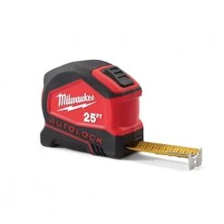 Milwaukee 25 ft. Compact Auto Lock Tape Measure -Hand Tools Sales Store milwaukee tape measures 48 22 6825 76 1000