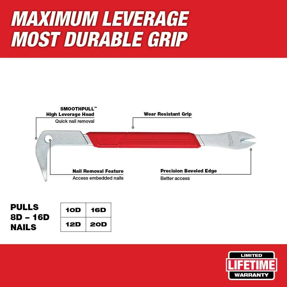 Milwaukee 12 in. Nail Puller with Dimpler and 7 in. Rafter Square 2 Milwaukee 12 in. Nail Puller with Dimpler and 7 in. Rafter Square - Image 2
