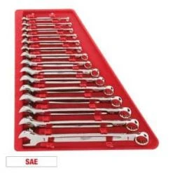 Milwaukee Combination SAE Wrench Mechanics Tool Set (15-Piece)
