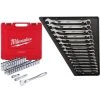Milwaukee Combination Metric Wrench Mechanics Set with 1/2 in. Drive SAE/Metric Ratchet and Socket Mechanics Set (62-Piece)