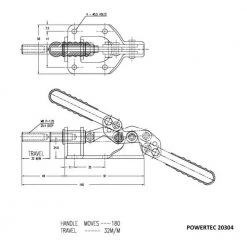 POWERTEC 300 lb. 302F Push/Pull Quick-Release Toggle Clamp -Hand Tools Sales Store powertec clamps 20304 4f 1000