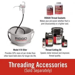 RIDGID 1/2 in. 00-R Manual Ratchet NPT Pipe Threading Right Hand Die Head + Alloy Dies (1 Die Head + 4 Dies) -Hand Tools Sales Store ridgid dies 36890r 76 1000