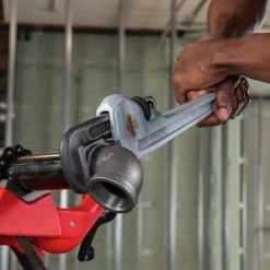 RIDGID 18 in. Aluminum Straight Pipe Wrench for Plumbing, Sturdy Plumbing Pipe Tool with Self Cleaning Threads and Hook Jaws -Hand Tools Sales Store ridgid pipe wrenches 31100 44 1000