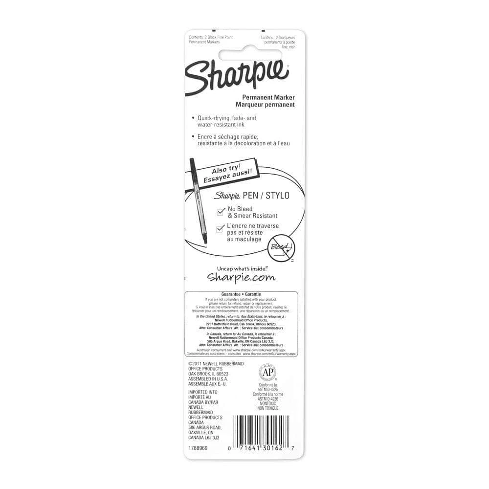 Sharpie Black Fine Point Permanent Markers (2-Pack) 3 Sharpie Black Fine Point Permanent Markers (2-Pack) - Image 3