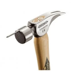 Stiletto 14 oz. Titanium Milled Face Hammer with 18 in. Curved Hickory Handle -Hand Tools Sales Store stiletto claw hammers ti14mc 1f 1000