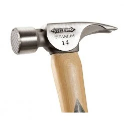Stiletto 14 oz. Titanium Milled Face Hammer with 18 in. Curved Hickory Handle -Hand Tools Sales Store stiletto claw hammers ti14mc 4f 1000